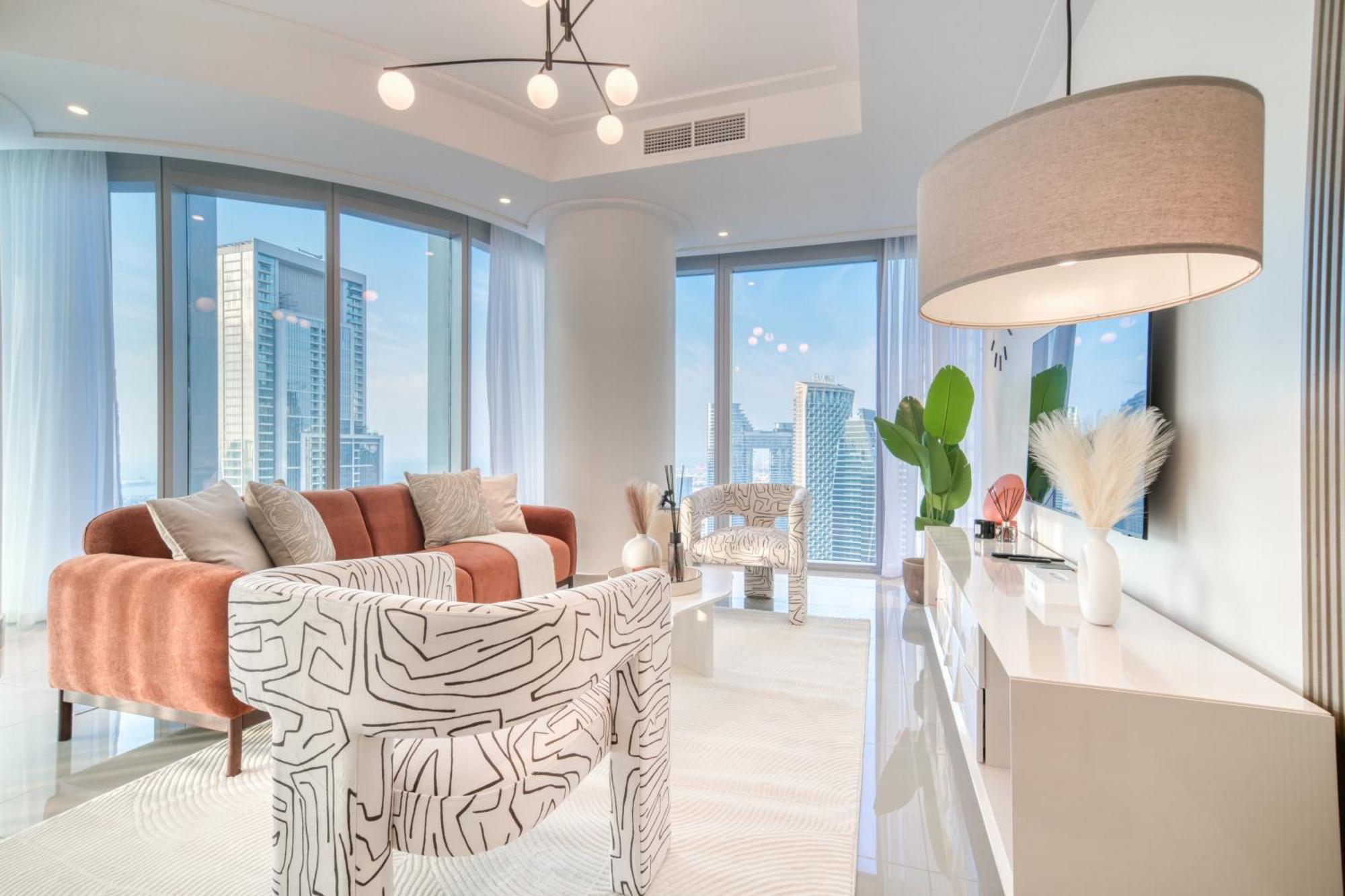 Downtown Luxury - Stunning Burj Khalifa & Sea View - 5 Minutes Walk To Dubai Mall Exteriör bild